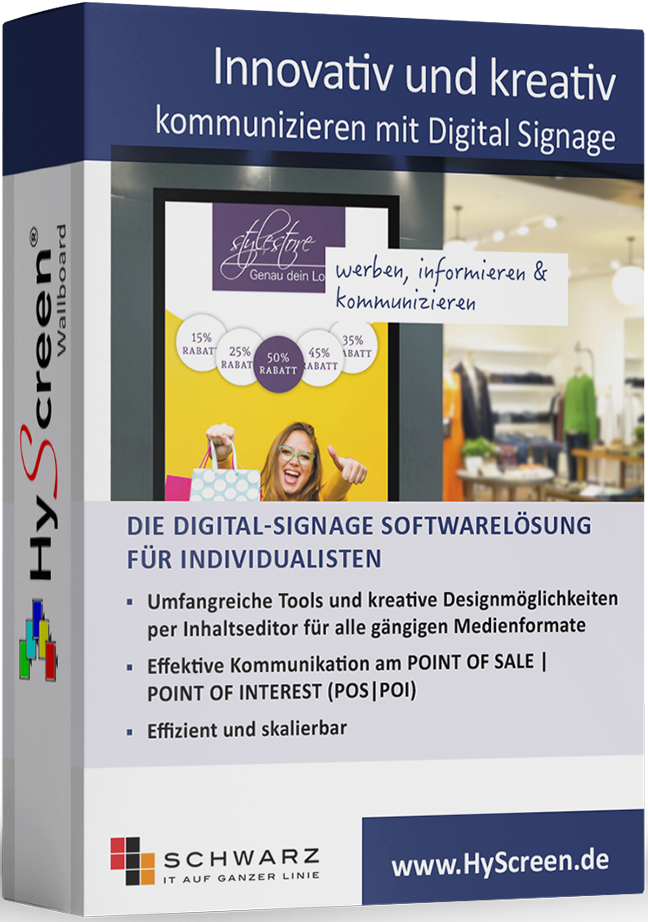 Artikelbild 1 des Artikels “HyScreen® Wallboard 3 Jahre – Digital Signage Schule “