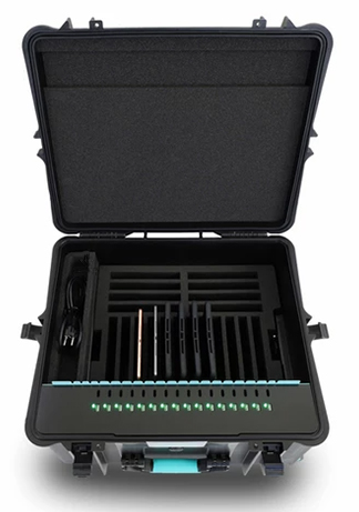 Artikelbild 2 des Artikels “TransformerCase T16MC Pro – USB-Ladekoffer für 16 Tablets in Schulen “