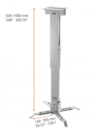 Artikelbild 3 des Artikels “celexon Beamer-Deckenhalterung – MultiCel63100W für Schulen “