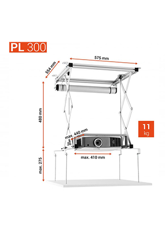 Artikelbild 3 des Artikels “celexon Deckenlift PL300 – Deckenmontage für Projektoren “