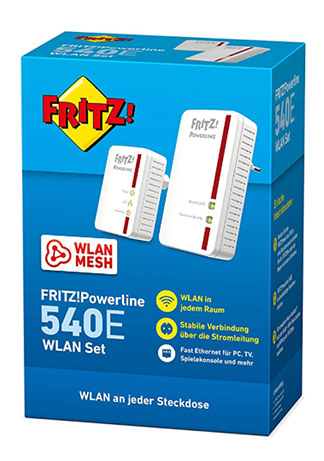 Artikelbild 3 des Artikels “AVM FRITZ!Powerline 540E – WLAN-Erweiterung über Stromleitung “
