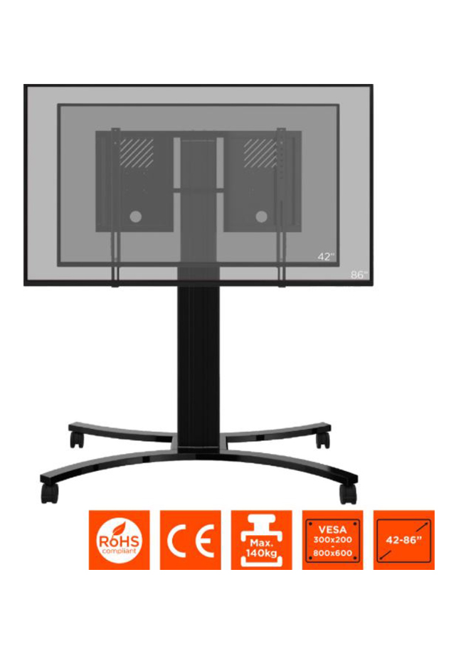 Artikelbild 4 des Artikels “celexon Expert Adjust-4286MB – Elektrisch höhenverstellbarer Display-Rollwagen für Schulen “
