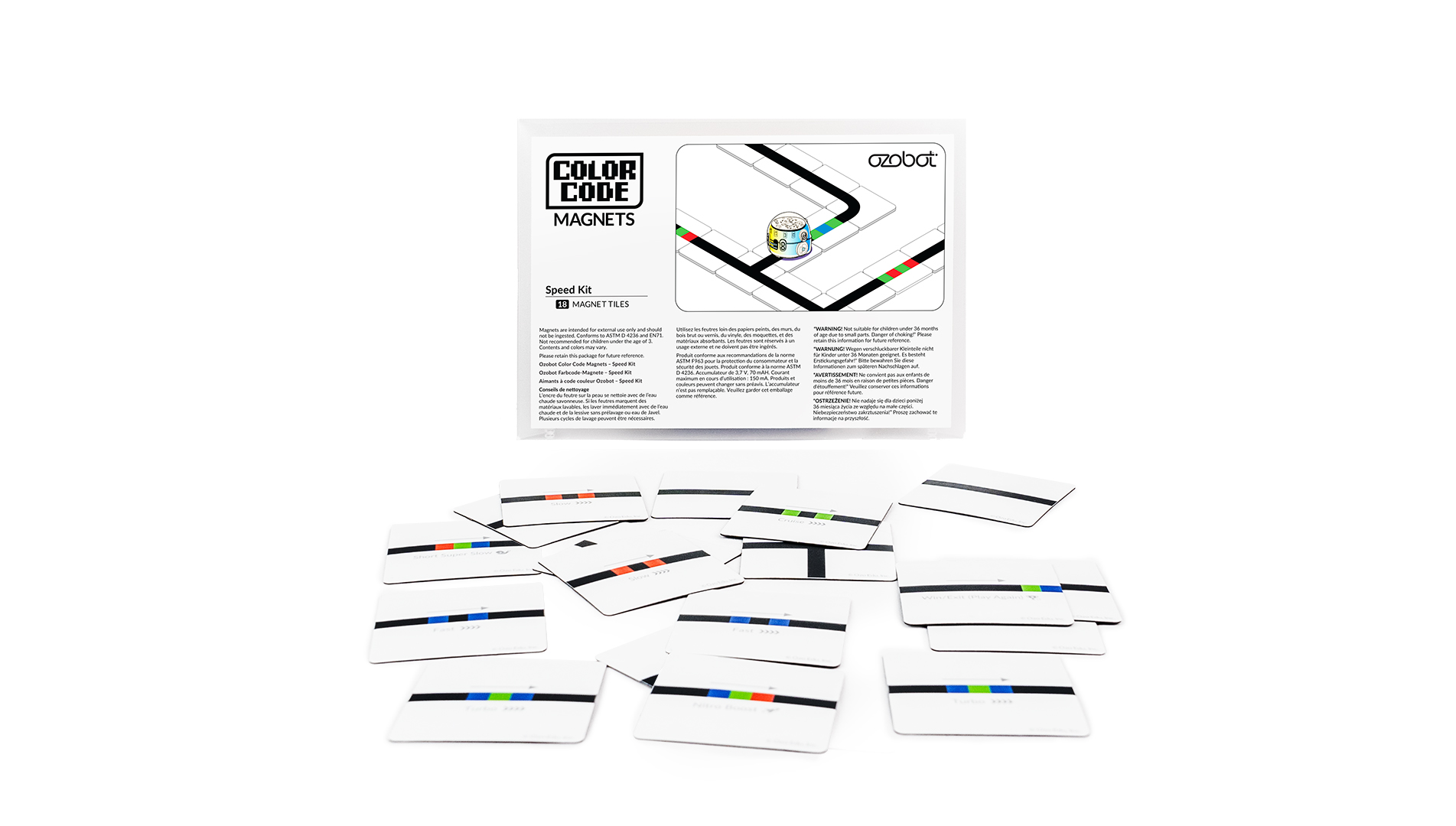 Artikelbild 4 des Artikels “Ozobot Farbcode-Magnete Speed Set – Programmieren für Vorschule & Grundschule “