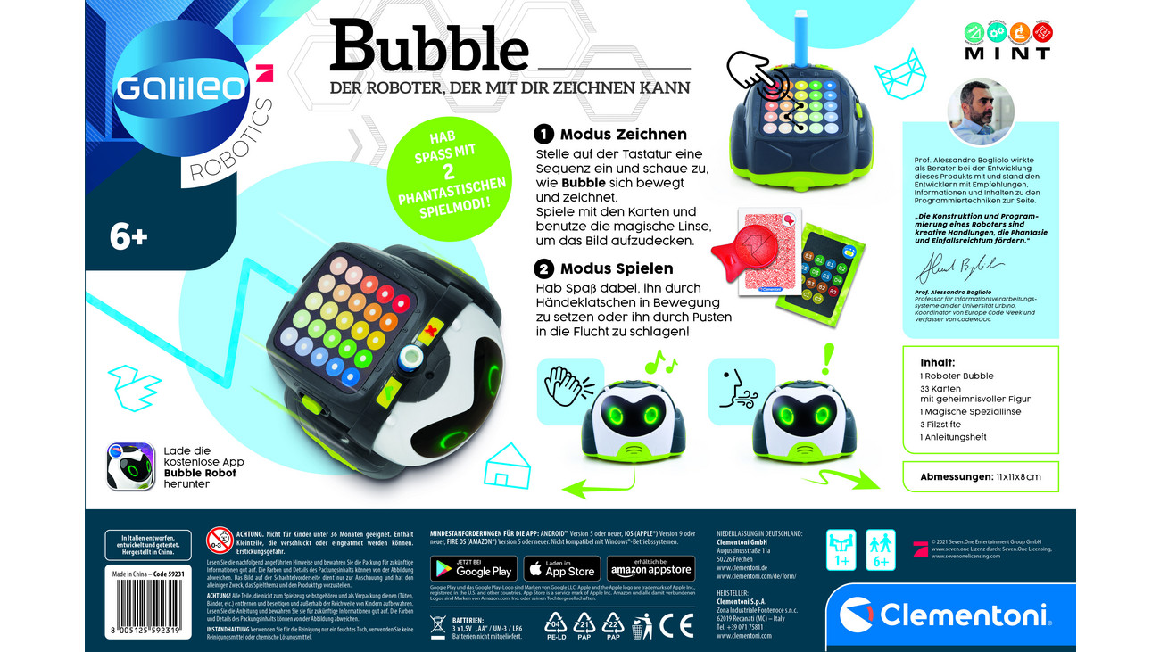 Artikelbild 6 des Artikels “Clementoni Roboter „Bubble“ – Programmieren lernen ab 4 Jahren “